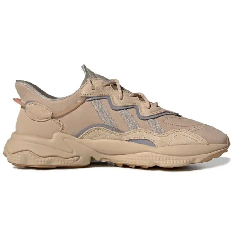 Ozweego Pale Nude Sneakers Unisex Tan Marrone Chiaro Rosso Solare EE6462 47⅓ miniatura 3