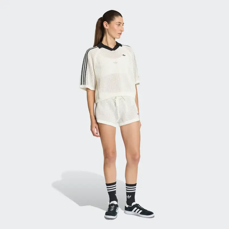 PANTALONCINI A MAGLIA ALL' UNCINETTO Off White miniatura 3