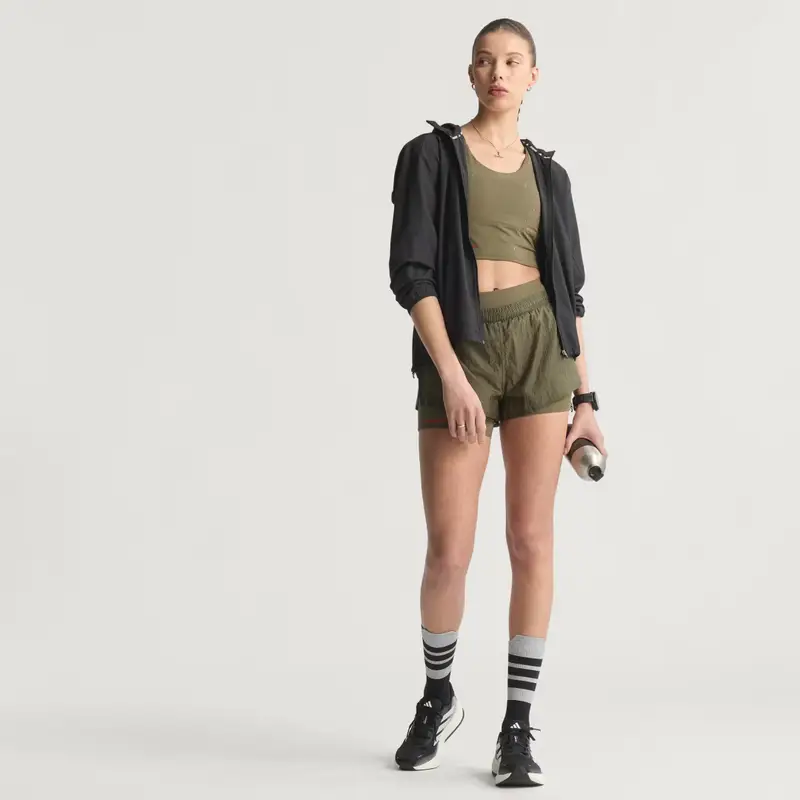 Pantaloncini Adi365 H.Koumori Running 2-In-1 Olive Strata miniatura 4