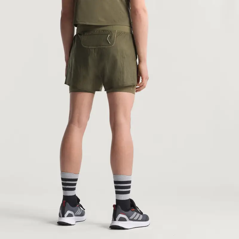 Pantaloncini Adi365 H.Koumori Running 2-In-1 Olive Strata miniatura 2