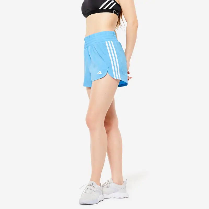 Pantaloncini ADIDAS donna palestra regular fit traspiranti azzurri | Adidas