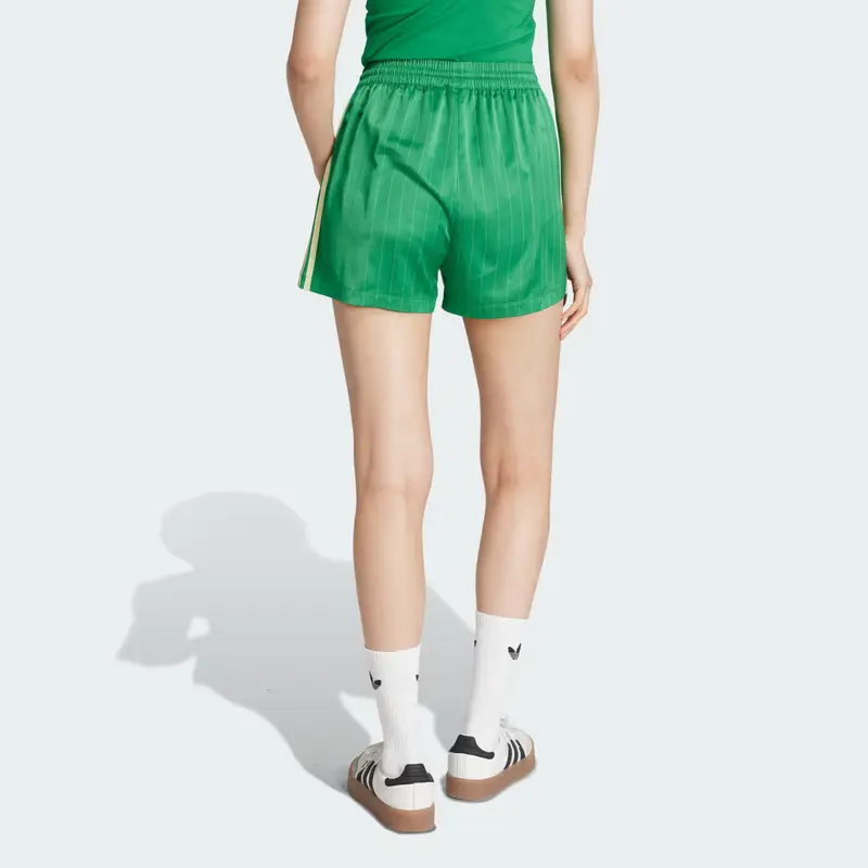 Pantaloncini adidas Originals in raso con strisce a spillo Green miniatura 2