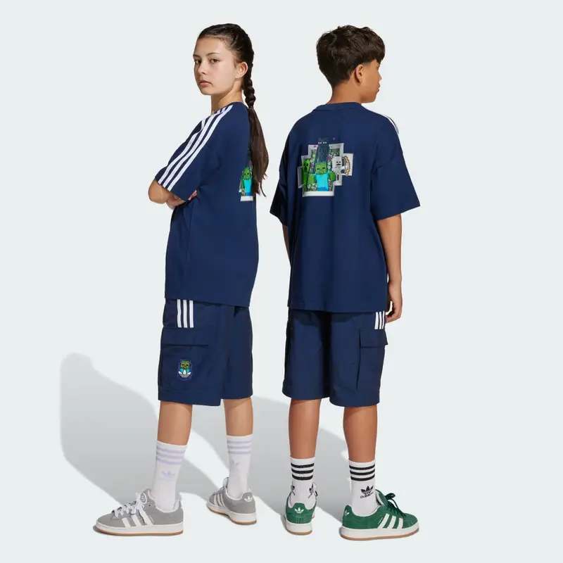 Pantaloncini adidas Originals X Minecraft Cargo Bambini Night Indigo miniatura 2