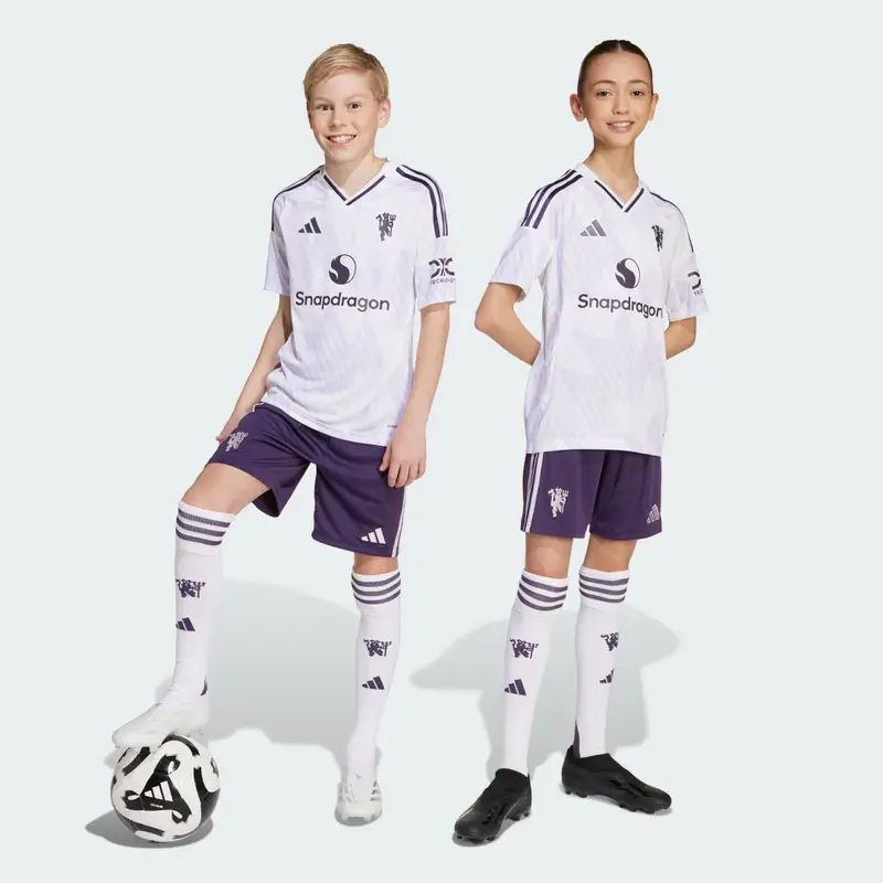 Pantaloncini Away Kids 25/26 Manchester United Aurora Plum