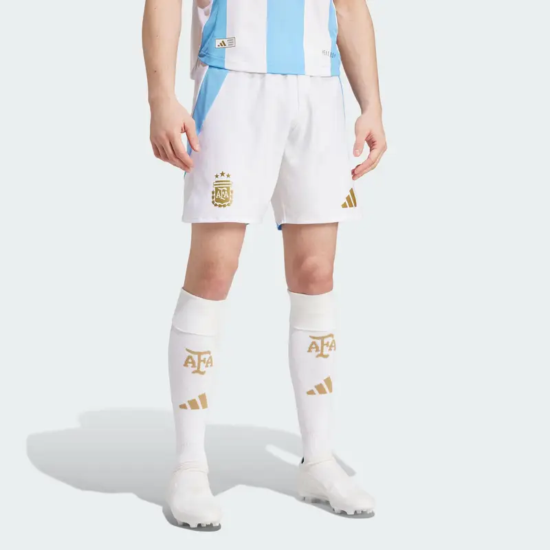 Pantaloncini Casa Adidas Argentina 24 Con Stampa Logo e Vita Elastica Uomo Fondo Bianco Blu IN6928 M miniatura 3