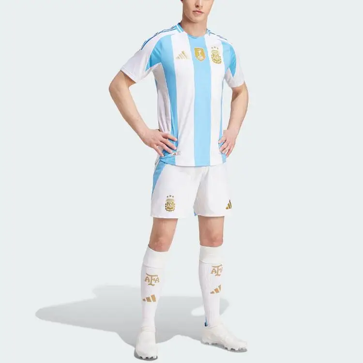 Pantaloncini Casa Adidas Argentina 24 Con Stampa Logo e Vita Elastica Uomo Fondo Bianco Blu IN6928 M miniatura 5