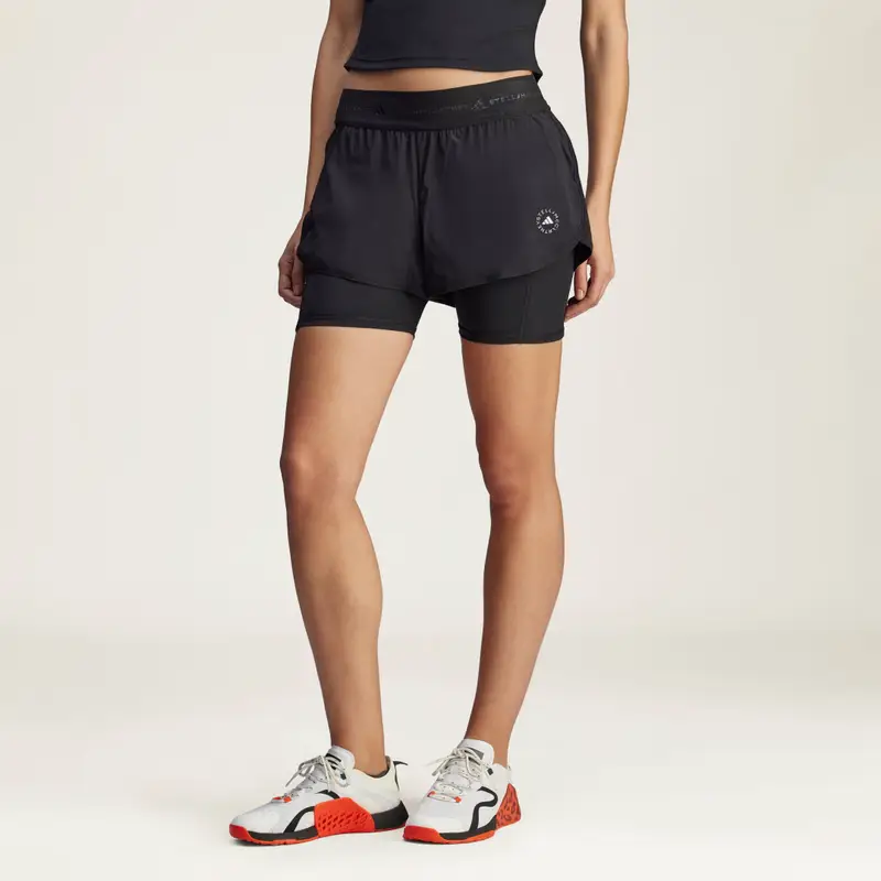 Pantaloncini da allenamento adidas By Stella McCartney 2-In-1 Black