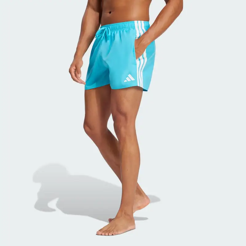 Pantaloncini da bagno a 3 strisce da 3 pollici Lucid Cyan
