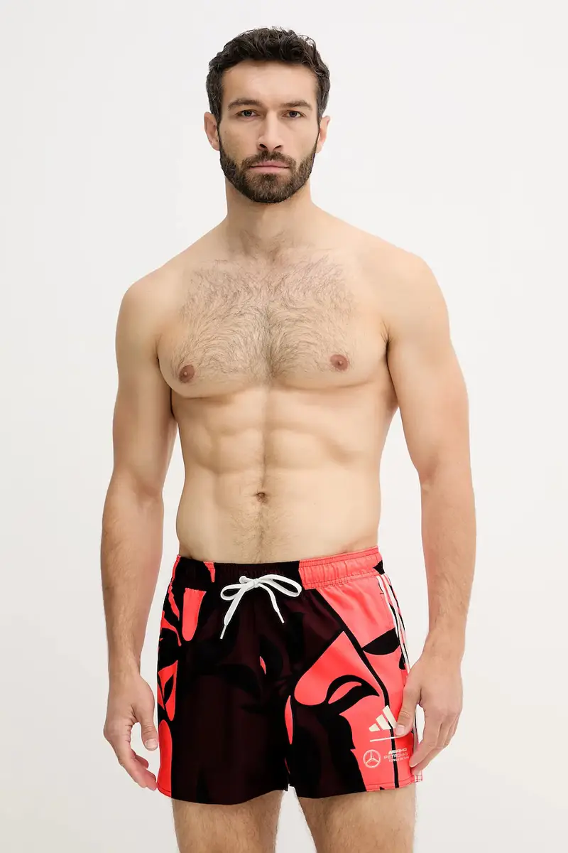 pantaloncini da bagno x Mercedes colore rosso JX9050