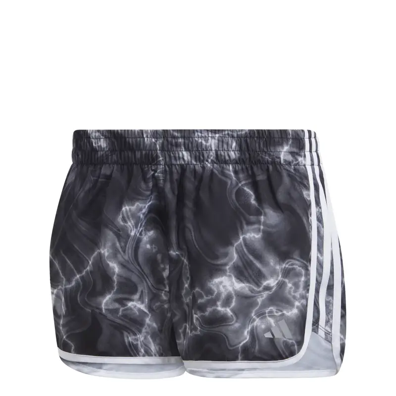 Pantaloncini da donna con stampa integrale adidas Marathon 20 Blanc