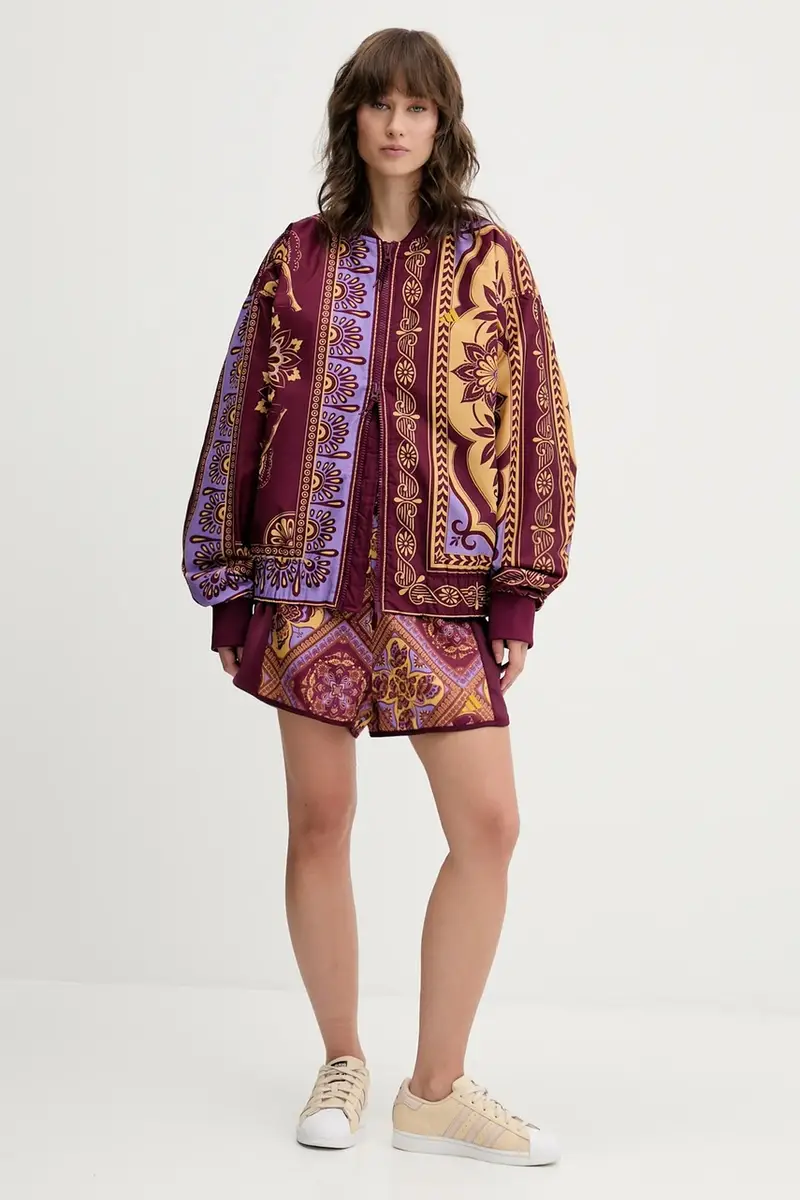 pantaloncini x Farm Rio donna colore granata JW4482 miniatura 2