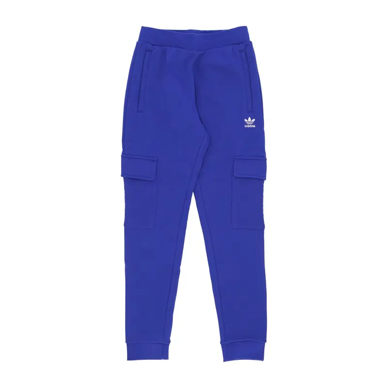 Pantalone Tuta Felpato Uomo Trefoil Essentials Cargo Semi Lucid Blue