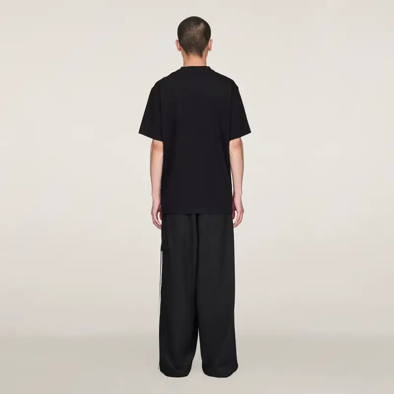 Pantaloni a gamba dritta in lana raffinata Y-3 Black miniatura 3