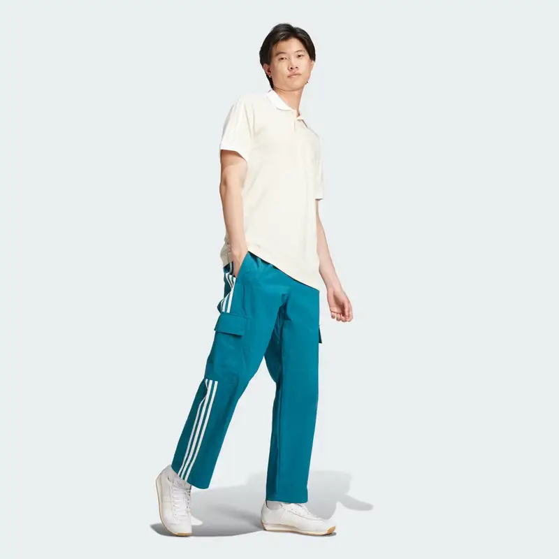 Pantaloni adicolor Classics 3-Stripes Cargo Legacy Teal miniatura 3