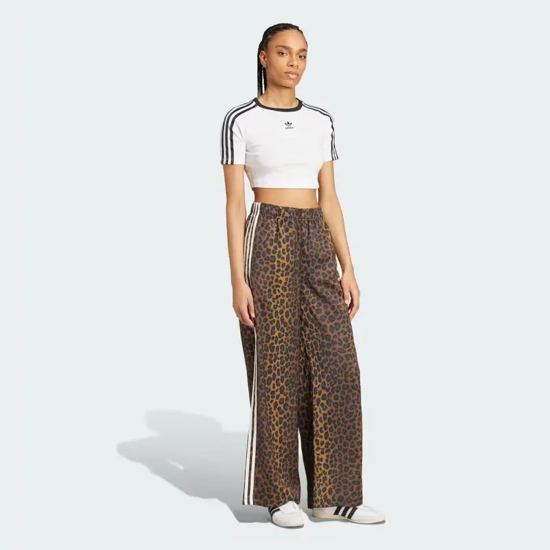 Pantaloni adidas Originals Wide Leg Satin Multicolor miniatura 3