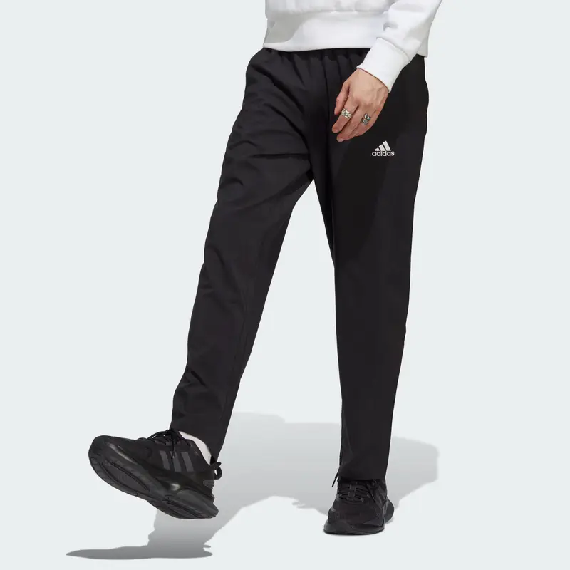 Pantaloni AEROREADY Essentials Stanford Open Hem Embroidered Small Logo | Adidas Nero