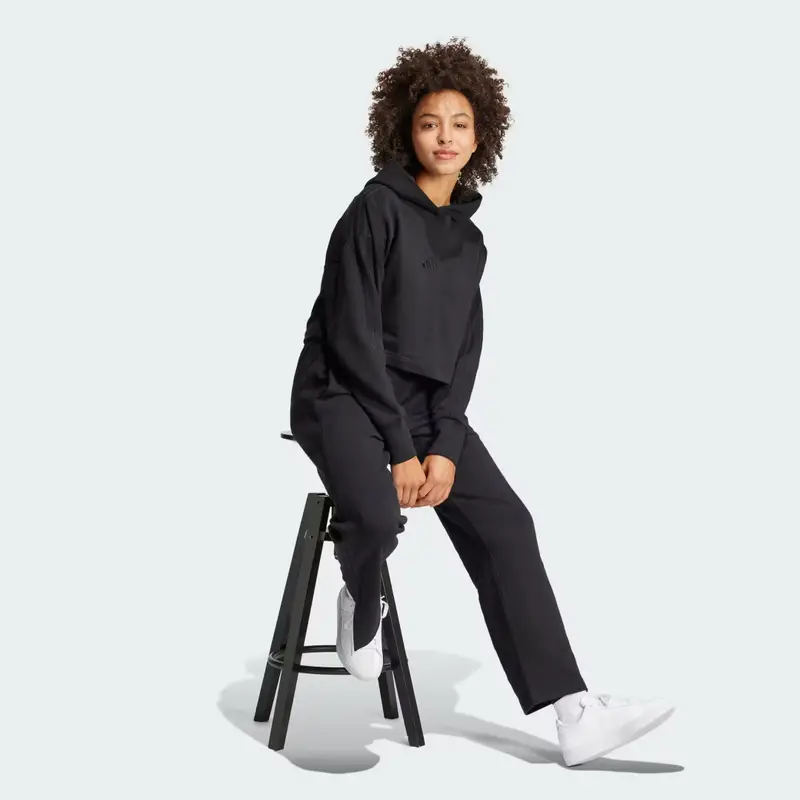 Pantaloni ALL SZN French Terry 3-Stripes Straight Leg Black miniatura 3