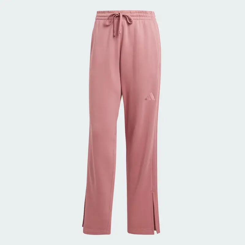 Pantaloni ALL SZN French Terry 3-Stripes Straight Leg Preloved Crimson miniatura 4