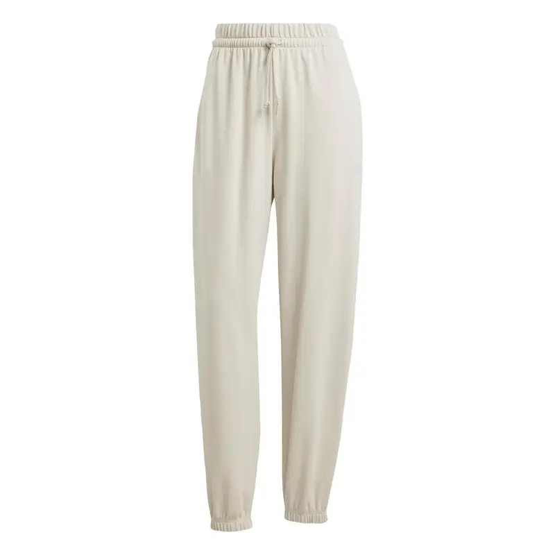 Pantaloni Con Polsino Logo Beige Donna L