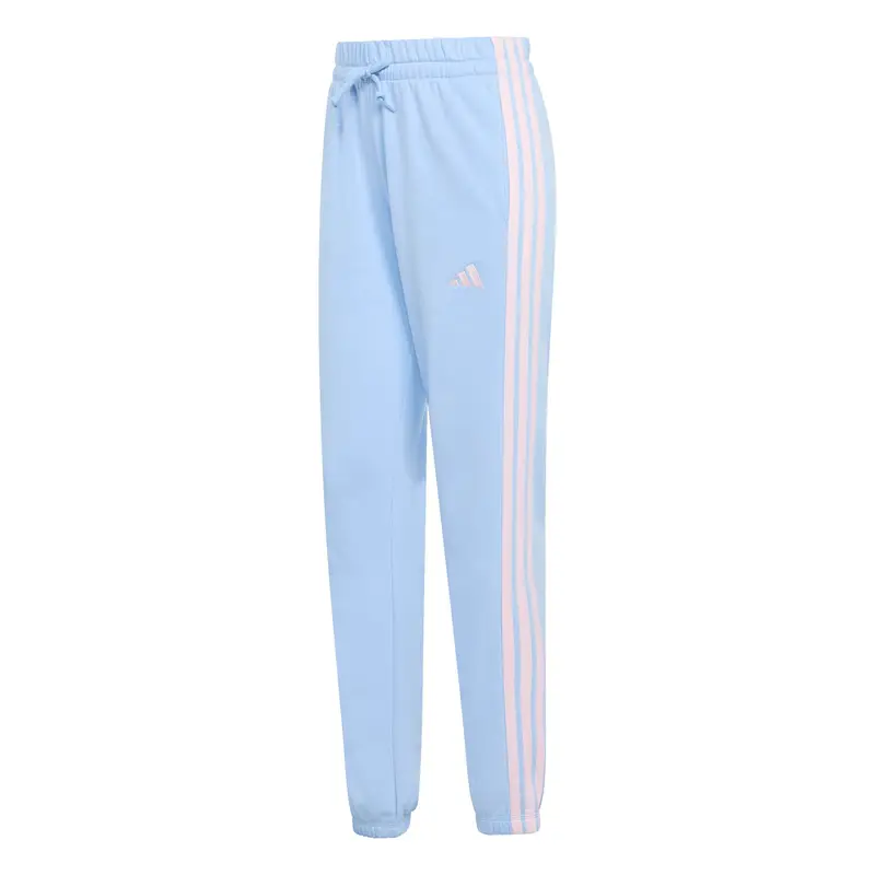 Pantaloni con risvolto donna adidas Essentials 3-Stripes French Terry Bleu