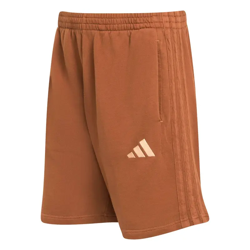 Pantaloni corti in felpa di cotone adidas Marron