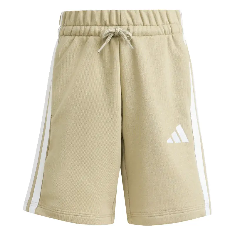Pantaloni corti in felpa morbida per bambini adidas Essentials Stripes Marron