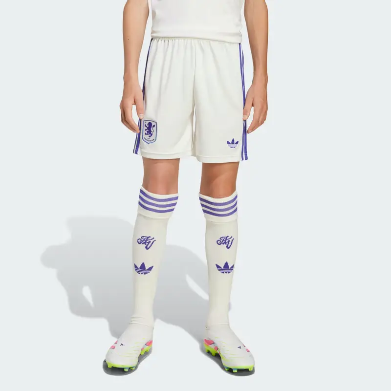 Pantaloni Corti Tre Quarti Bambini Aston Villa FC 25/26 Off White