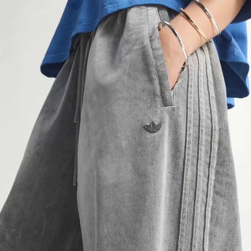 Pantaloni da allenamento Firebird oversize in twill spazzolato Grey Two miniatura 4