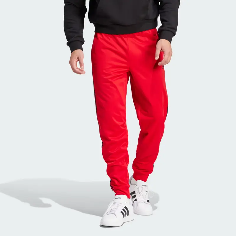 Pantaloni da allenamento Primegreen Essentials Warm-Up Tapered 3-Stripes Scarlet