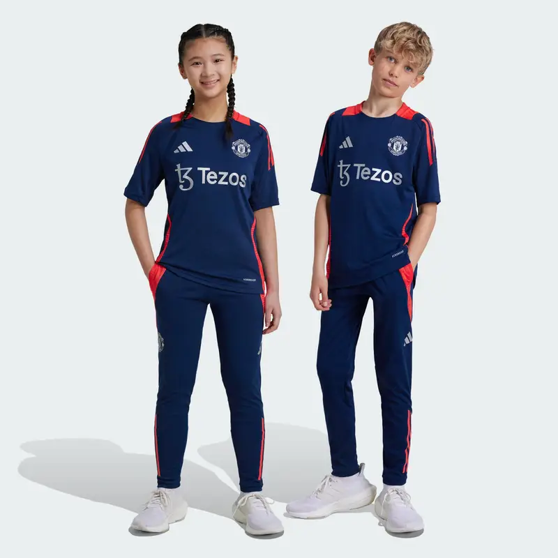 Pantaloni da allenamento Tiro 24 Junior Manchester United FC | Adidas Blu zaffiro