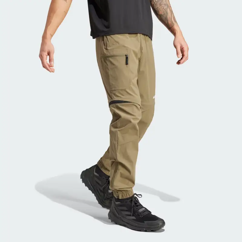 Pantaloni da hiking Terrex Utilitas Zip-Off Olive Strata miniatura 4