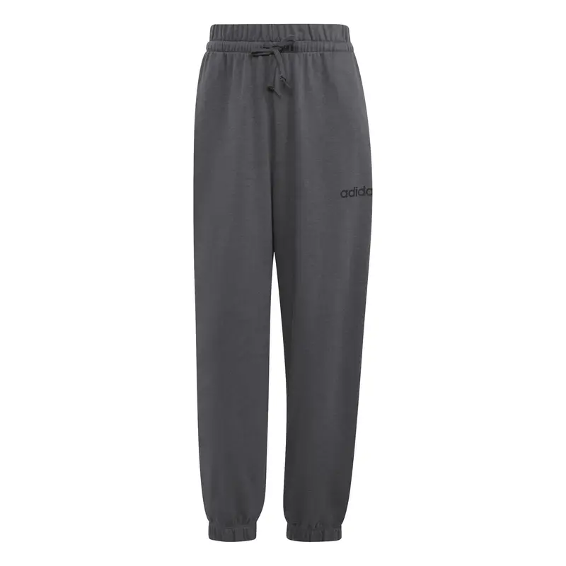 Pantaloni da jogging con elastico alla caviglia donna adidas Essentials Linear Fleece Gris