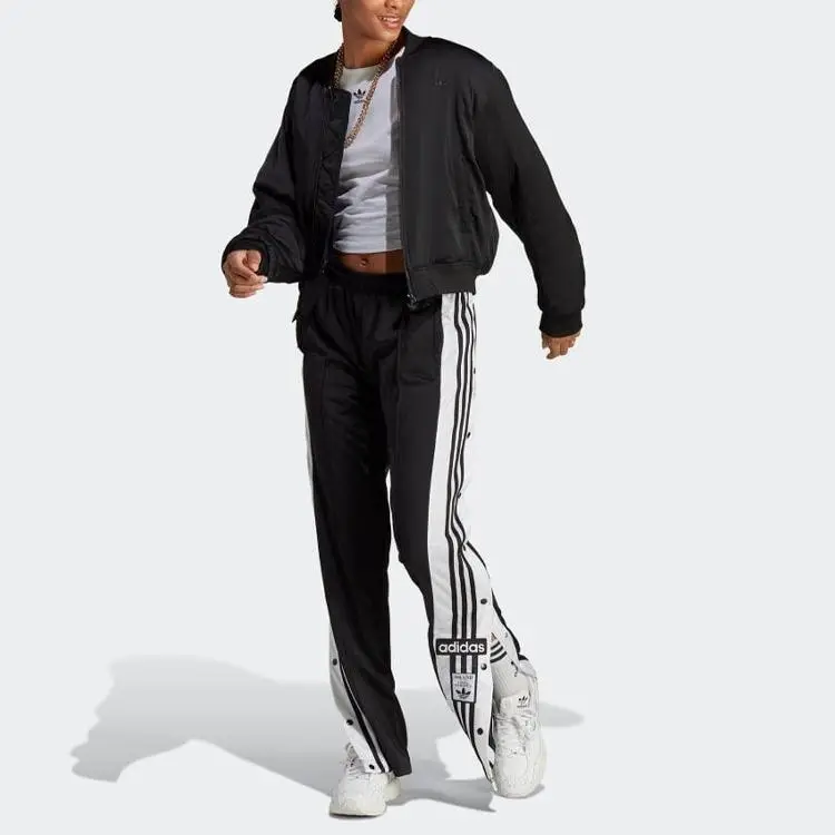 Pantaloni da tuta Adidas Originals Classic Serie a tre strisce Stampa logo a trifoglio Pantaloni da donna Neri IB5924 XXL miniatura 4