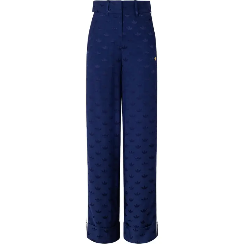 Pantaloni da tuta Adidas Originals Premium in jacquard tessuto con design logo all-over Pantaloni da donna Blu navy IX0938