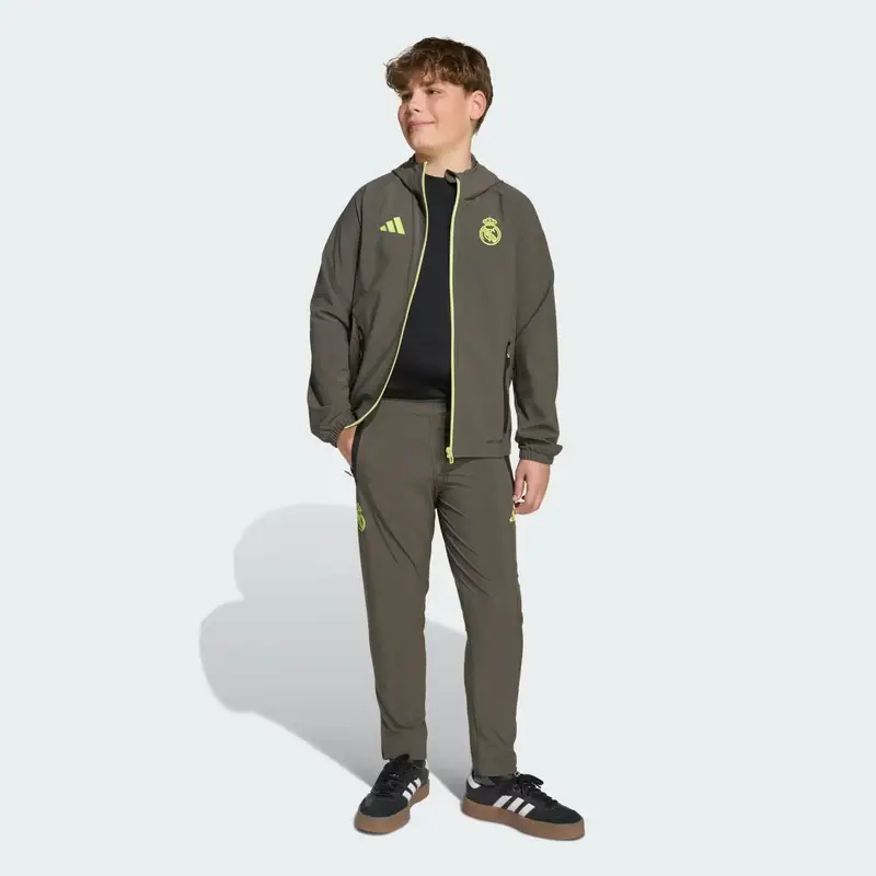 Pantaloni da viaggio Real Madrid Tiro 25 Competition Vis Tech Bambini Utility Grey miniatura 3