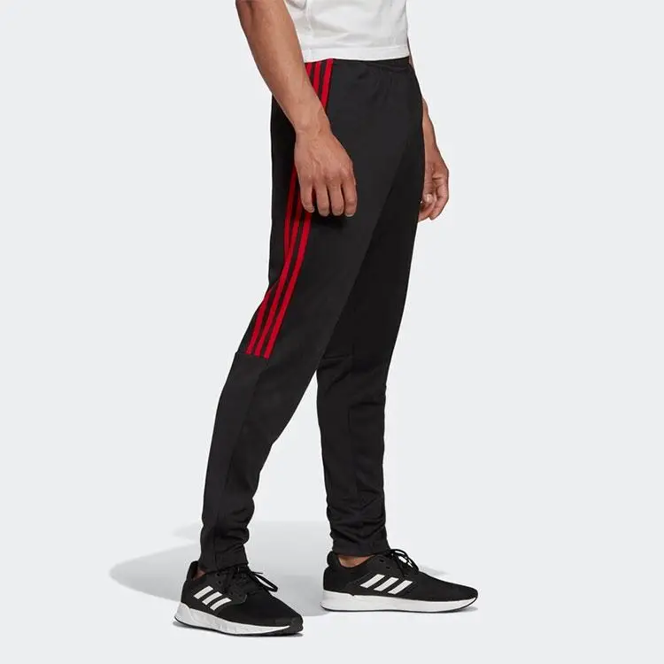 Pantaloni della tuta Adidas Vintage con stampa logo a righe con polsini Uomo Pantaloni Neri GD3787 S miniatura 4