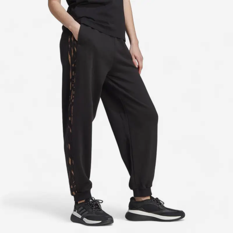 Pantaloni donna fitness Adidas ampi misto cotone neri | Adidas Nero