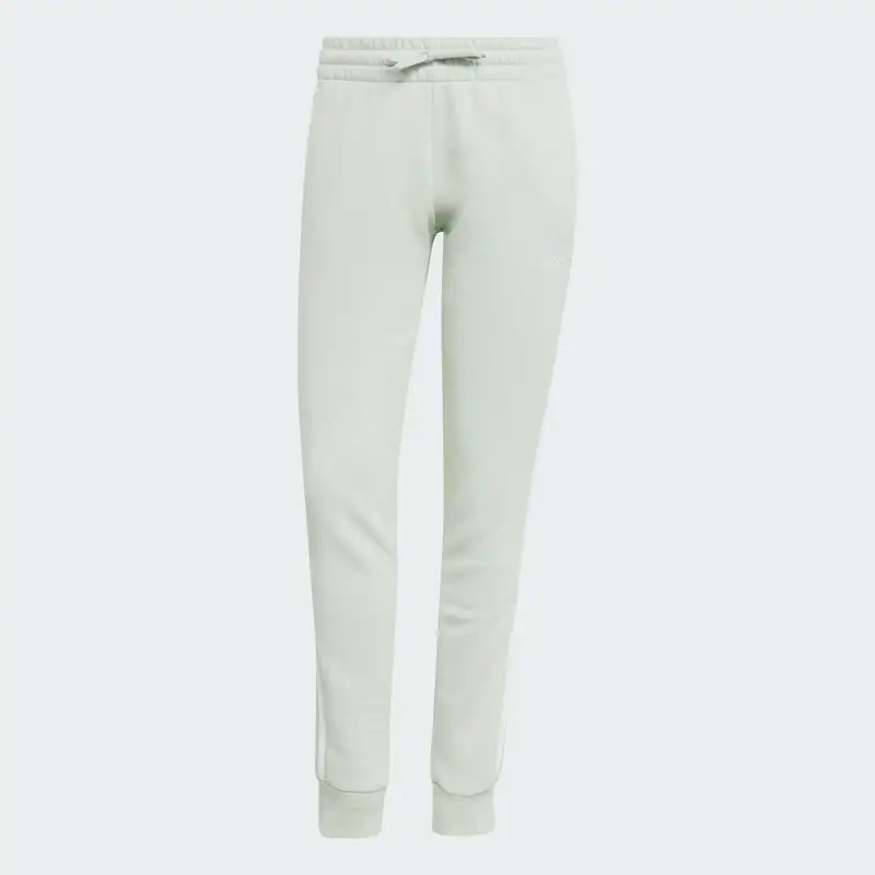 Pantaloni Essentials 3-Stripes Fleece Linen Green miniatura 4