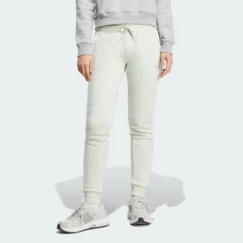 Pantaloni Essentials 3-Stripes Fleece Linen Green
