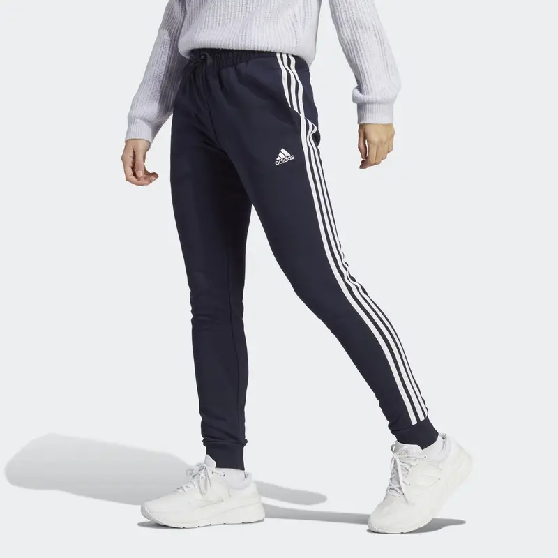 Pantaloni Essentials 3-Stripes French Terry Cuffed | Adidas Blu petrolio
