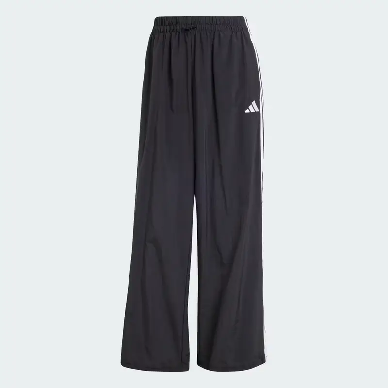 Pantaloni Essentials 3-Stripes Lifestyle Woven Parachute Black miniatura 4