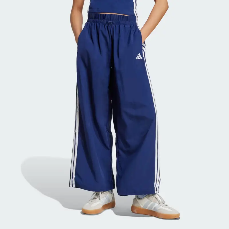 Pantaloni Essentials 3-Stripes Lifestyle Woven Parachute Dark Blue