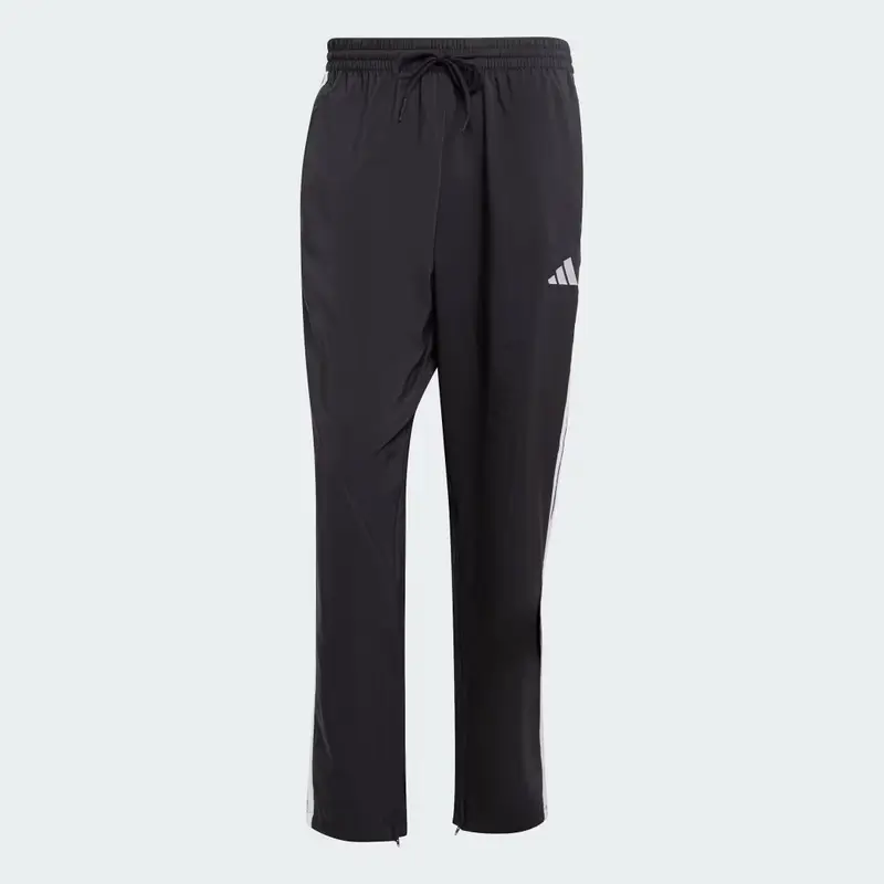 Pantaloni Essentials 3-Stripes Stanford Open Hem Black miniatura 4