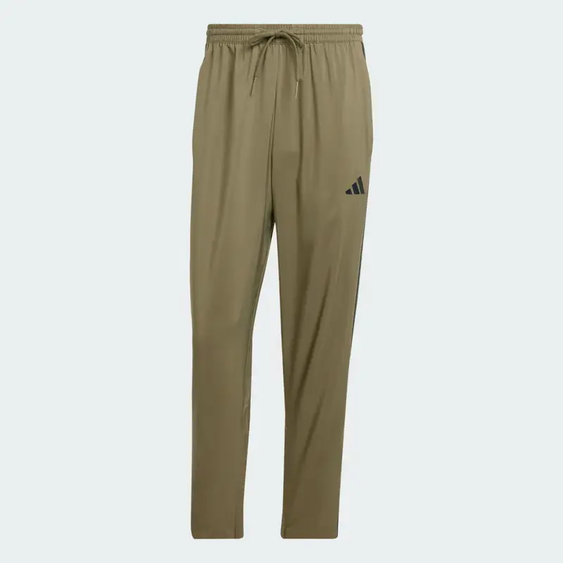 Pantaloni Essentials 3-Stripes Stanford Open Hem Olive Strata miniatura 4