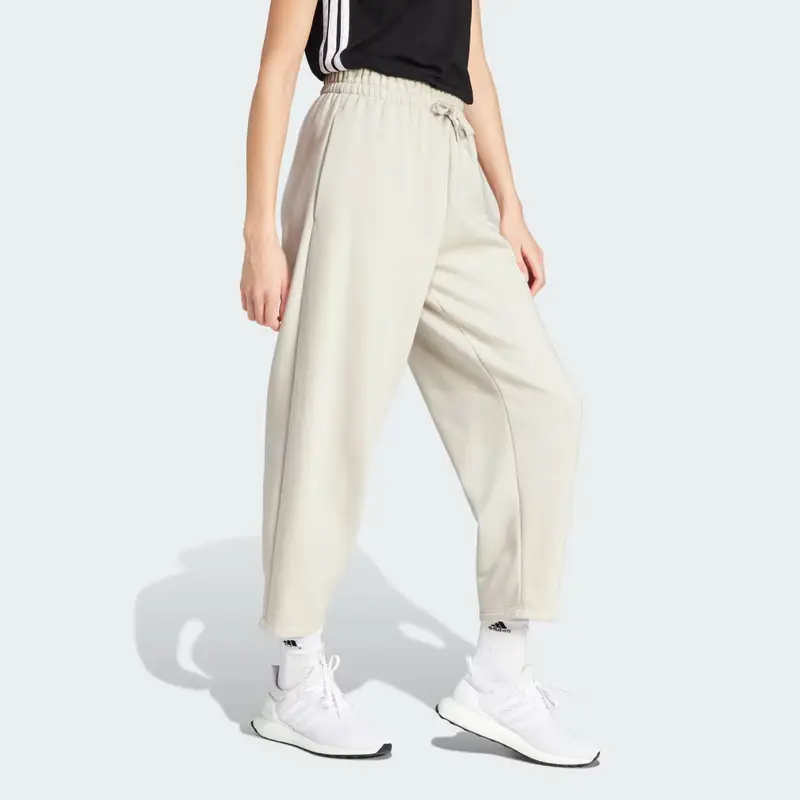 Pantaloni Essentials Contemporary Logo Fleece Barrel Beige miniatura 3