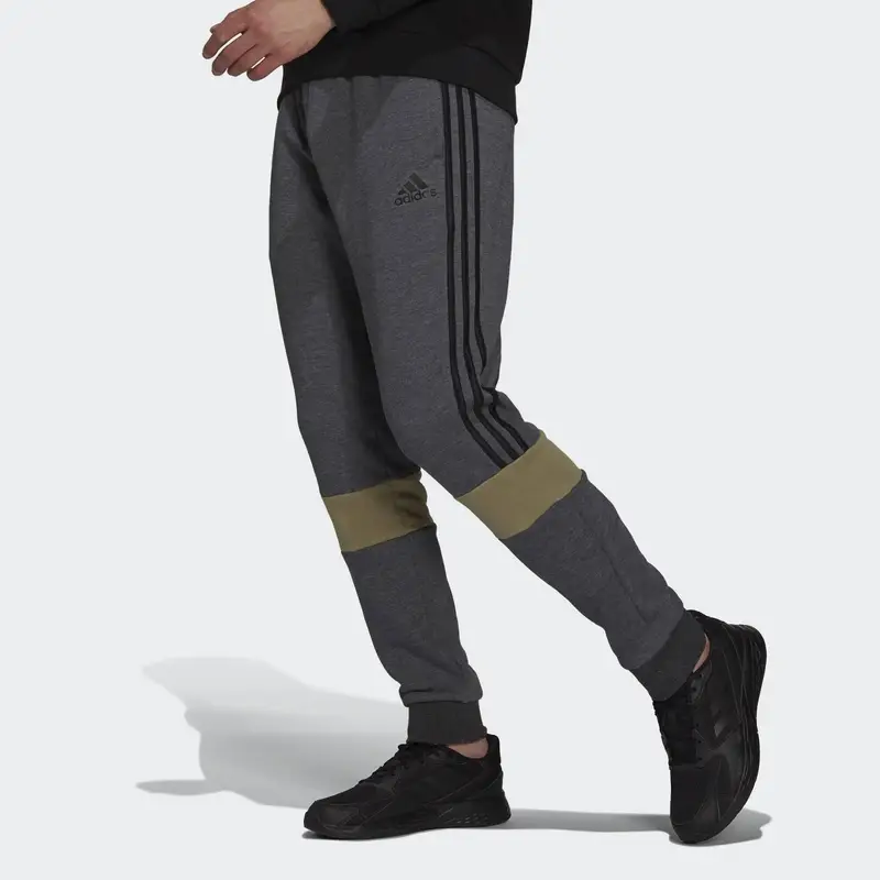 Pantaloni Essentials Fleece Colorblock | Adidas Grigio scuro