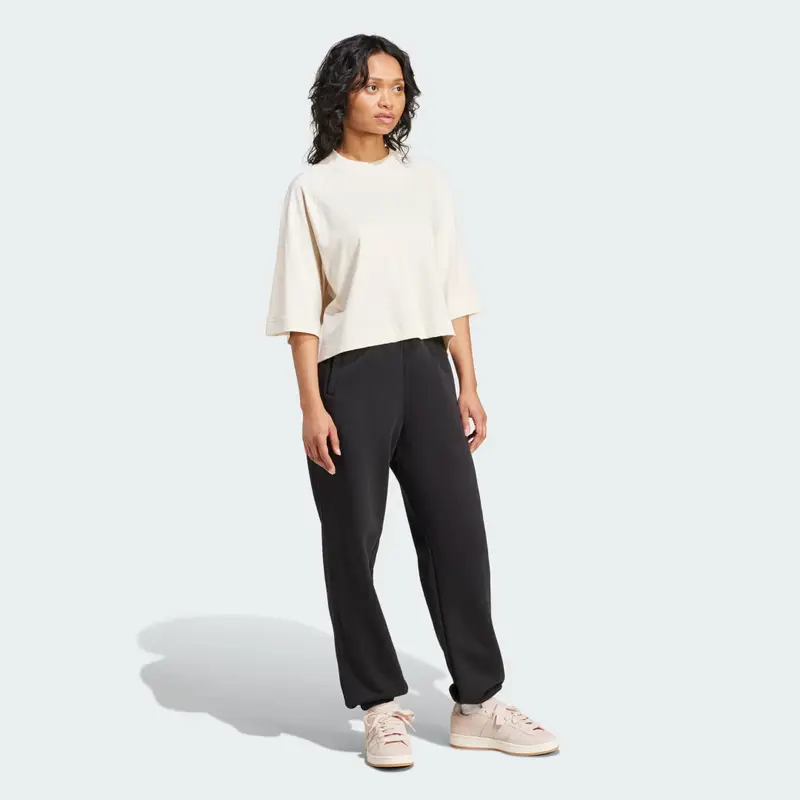 Pantaloni Essentials Fleece Loose Black miniatura 3