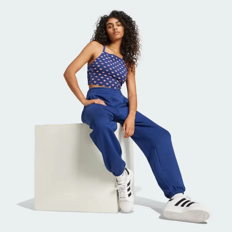 Pantaloni Essentials Fleece Loose Dark Blue miniatura 3