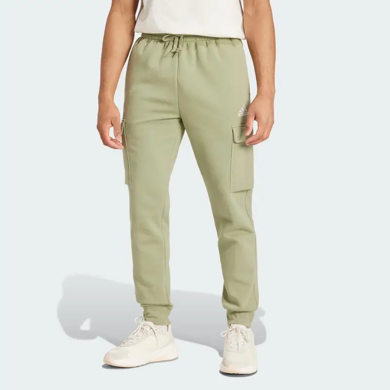 Pantaloni Essentials Fleece Regular Tapered Cargo | Adidas Verde