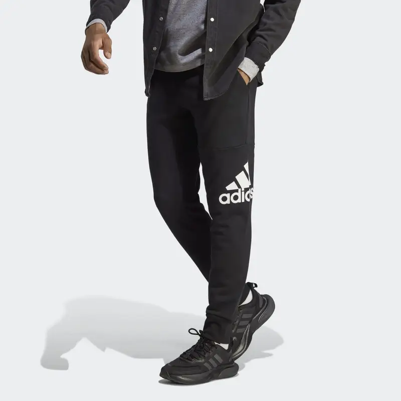 Pantaloni Essentials French Terry Tapered Cuff Logo | Adidas Nero